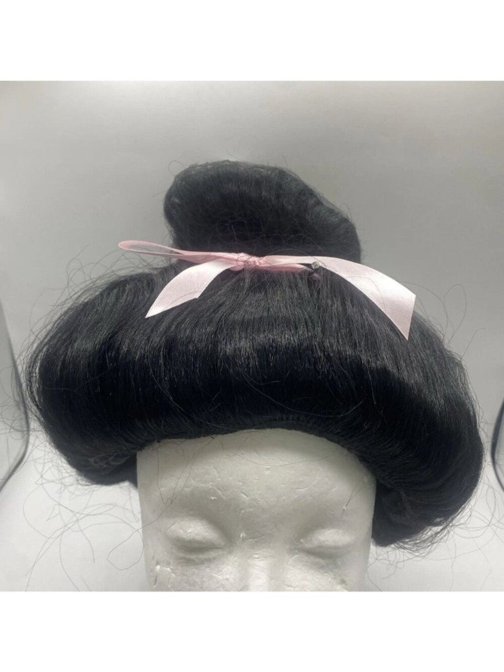 Rubies Geisha Girl Wig Black Hair Halloween Costume w/ Hair Pin Cosplay Theatre - Picture 2 of 16